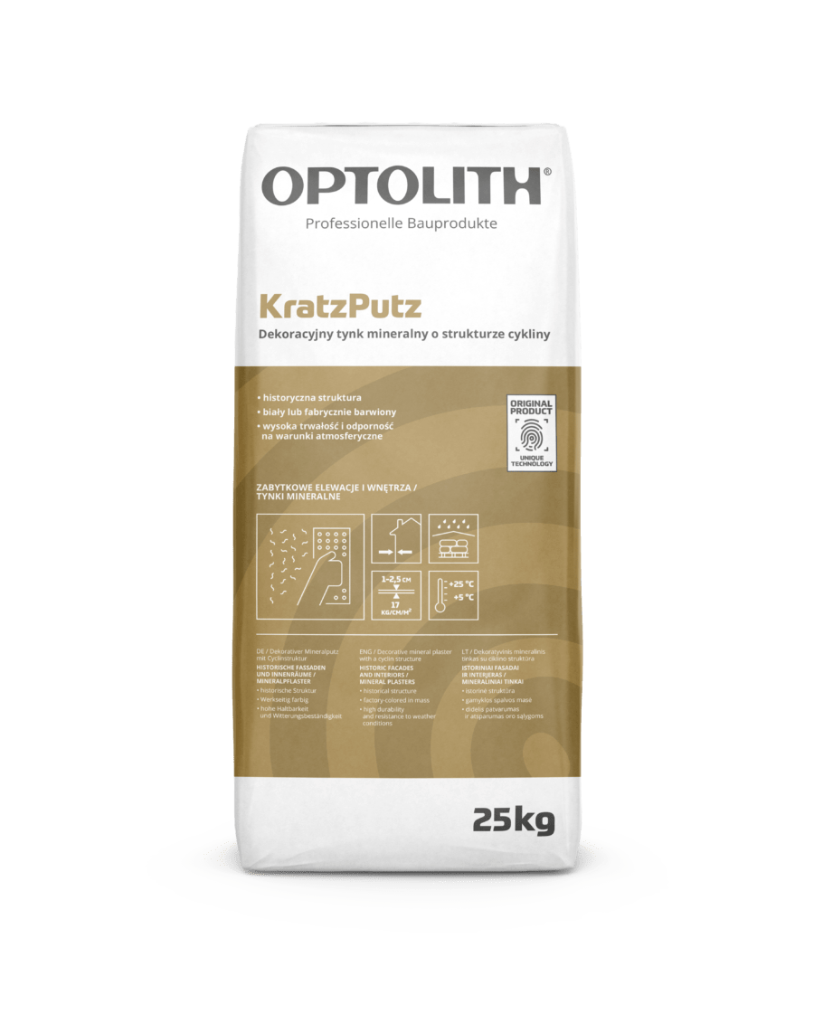 Dekoracyjny Tynk Mineralny O Strukturze Cykliny – Optosan KratzPutz