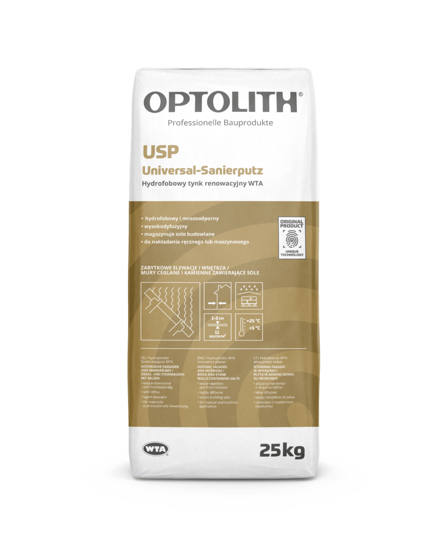 Hydrofobowy tynk renowacyjny WTA – Optosan USP