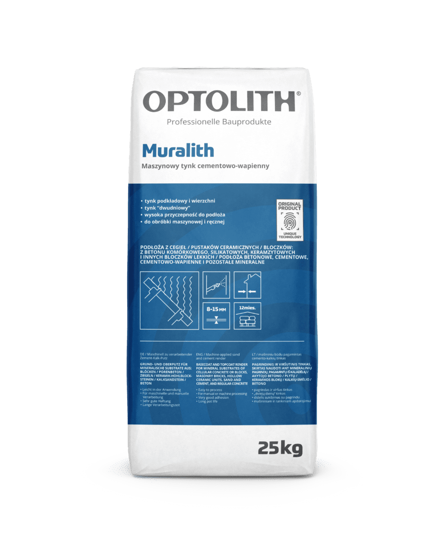 Maszynowy Tynk Cementowo-Wapienny – Optomur Muralith
