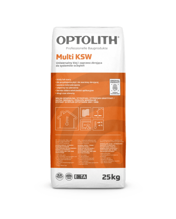 Uniwersalny Klej Do Systemów Ociepleń Na Wełnie – Optotherm Multi KSW