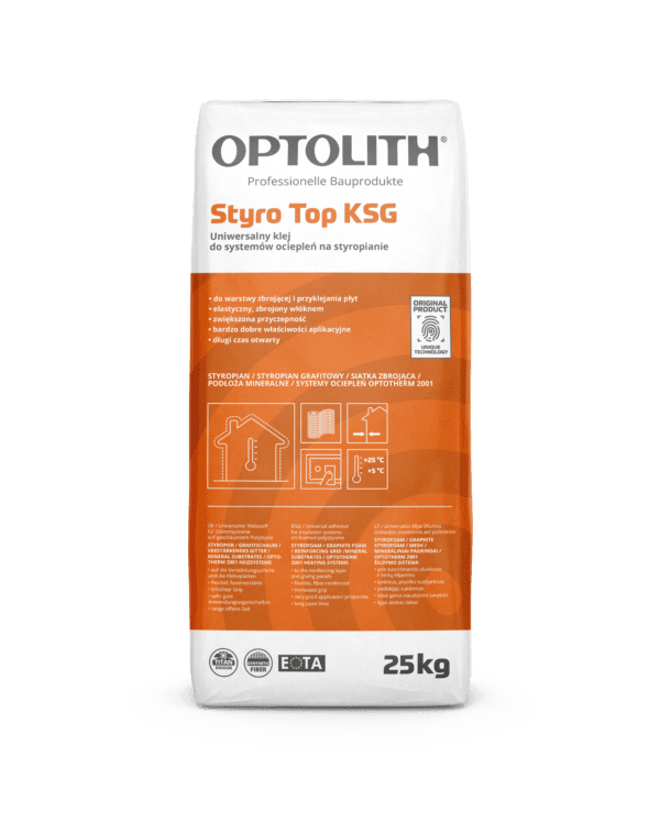 Uniwersalny Klej Do Systemów Ociepleń Na Styropianie – Optotherm StyroTop KSG