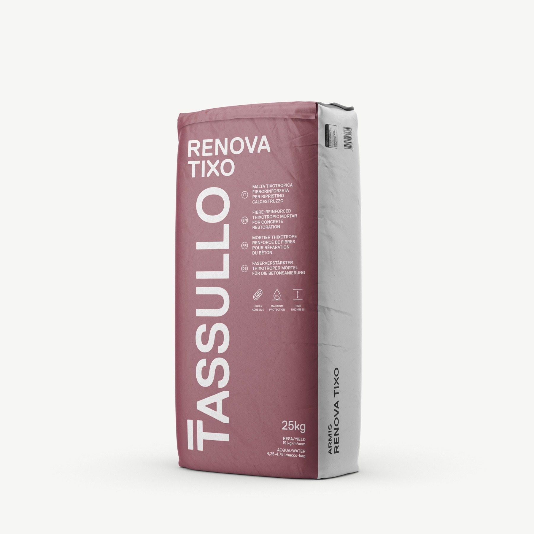 Zaprawa do odbudowy objętościowej betonu – Tassullo RENOVA Tixo